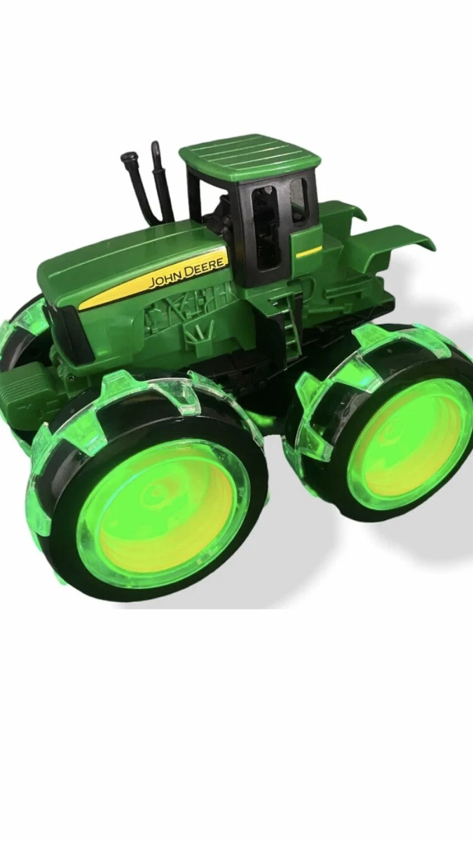 Tomy John Deere Monster Treads Lightning Glowing Wheels Ertl Tractor Green
