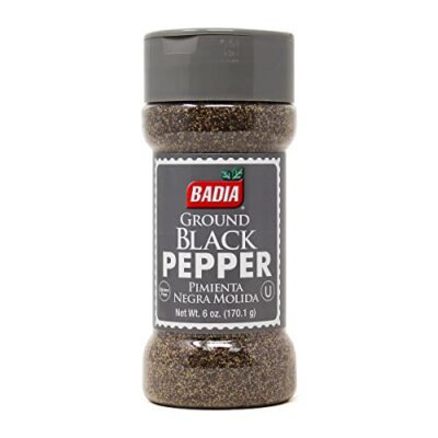 Badia Ground Black Pepper Spice, 7 Ounce - 12 per case.  Assorted Sizes 