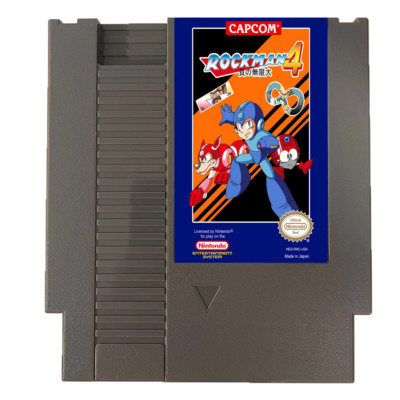   Rockman 4: Minus Infinity   NES 8-Bit Game Cartridge