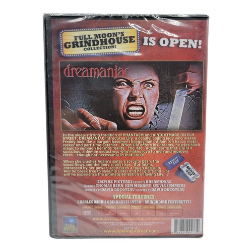 DVD Dreamaniac Grindhouse 2013 80s 90s Vintage Horror Movie Full Moon NEW - Picture 2 of 3