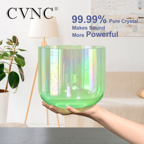 CVNC 6 Inch Chakra Alchemy Color Cosmic Clear Crystal Sing Bowl Sound Heal Reiki - Picture 18 of 24