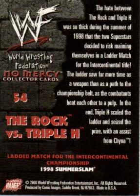 HHH The Rock WWF Comic Image Trading Card 2000 #54 WWE Wrestling