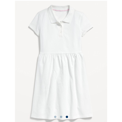 Old Navy School Uniform Fit & Flare Pique Polo Dress for Girl's Large 10/12, NWT