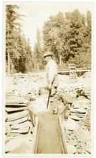 Archie Smith Pioneer Placer Gold Miner Coeur d'Alene Idaho Vtg Found Photo 168