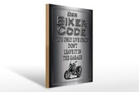Holzschild Motorrad 30X40 Cm Biker Code You Only Live Once Deko Schild