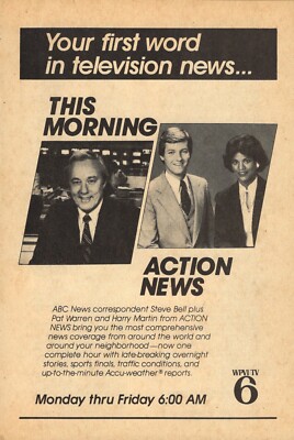 1983 WPVI PHILADELPHIA TV NEWS AD~PAT WARREN STEVE BELL
