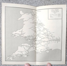Antique 1930 Map of the Great Western Railway network in 1868