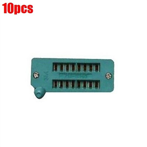 10Pcs New 16 Pin Gold Plated Universal Zif Dip Tester Ic Test Socket kz ...