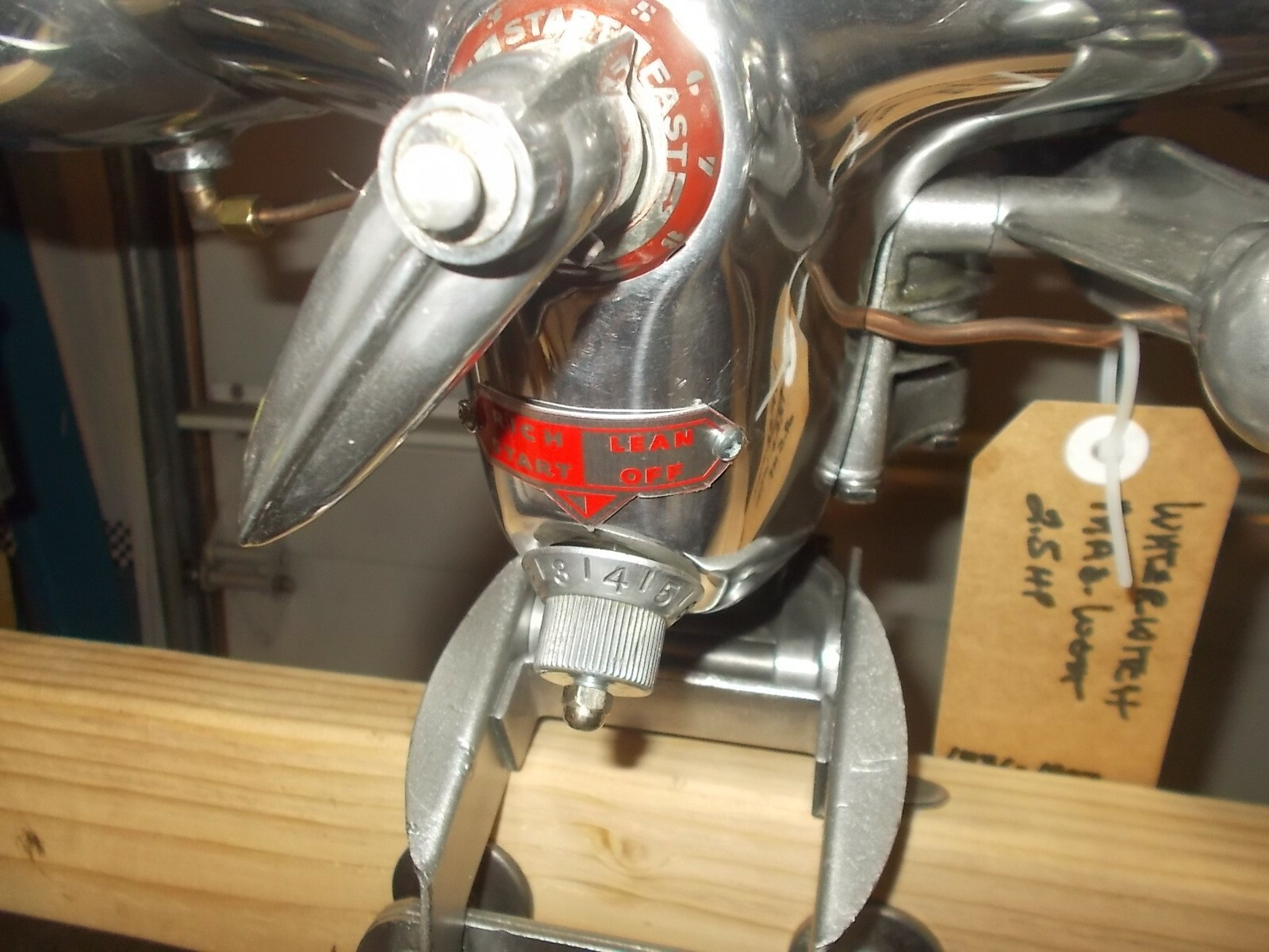 Waterwitch Outboard Motor Aluminum Rich/Lean Plate and Decal eBay