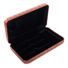 CUESOUL Luxury Dart Case Professional PU Dart Box for Steep/Soft Tip Darts-Brown