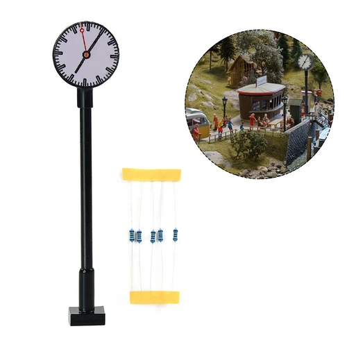 3 Stck. Modelleisenbahn HO Maßstab 1:87 Lichtplattform Uhr Lampe Bahnhof Layout - Bild 3 von 17