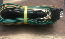 25' 4 Way Trailer Wiring Connection Kit Flat Wire Extension Harness