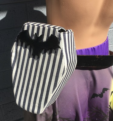 Sweet Midnight Coffin Bat Striped Horror Punk Goth Vegan  display picture 2