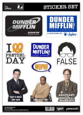 The Office Dunder Mifflin Paper Company Das Büro TV Serie Sticker Set Aufkleber