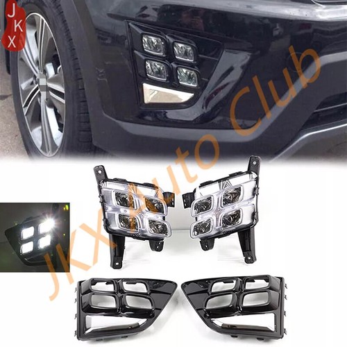 For HY Creta ix25 2014 2015 2016 DRL LED Daytime Running Lights Fog Lamps - Foto 8 di 8