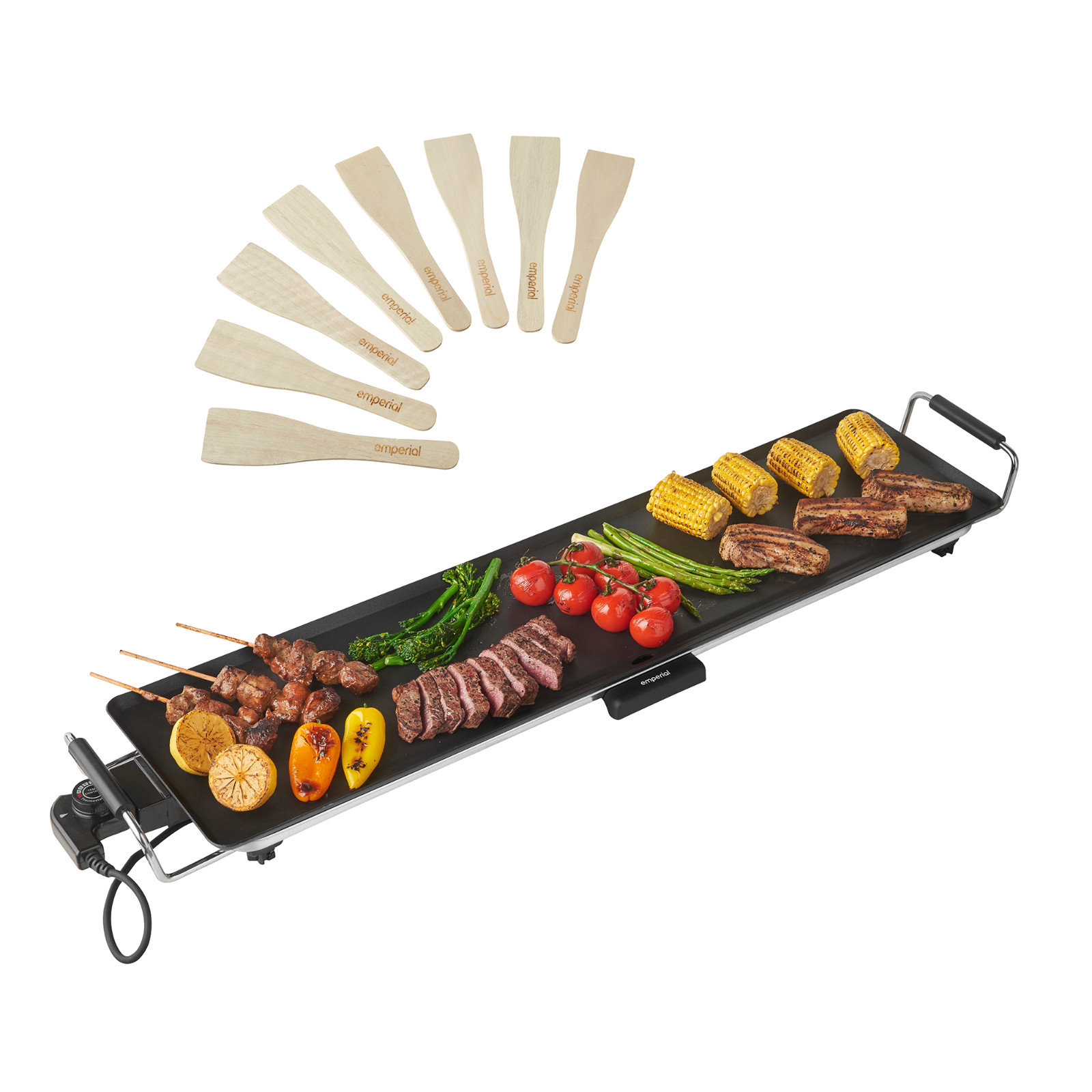 Emperial Electric Teppanyaki Grill XXL Mesa Barbacoa Plancha Antiadherente Plato Caliente
