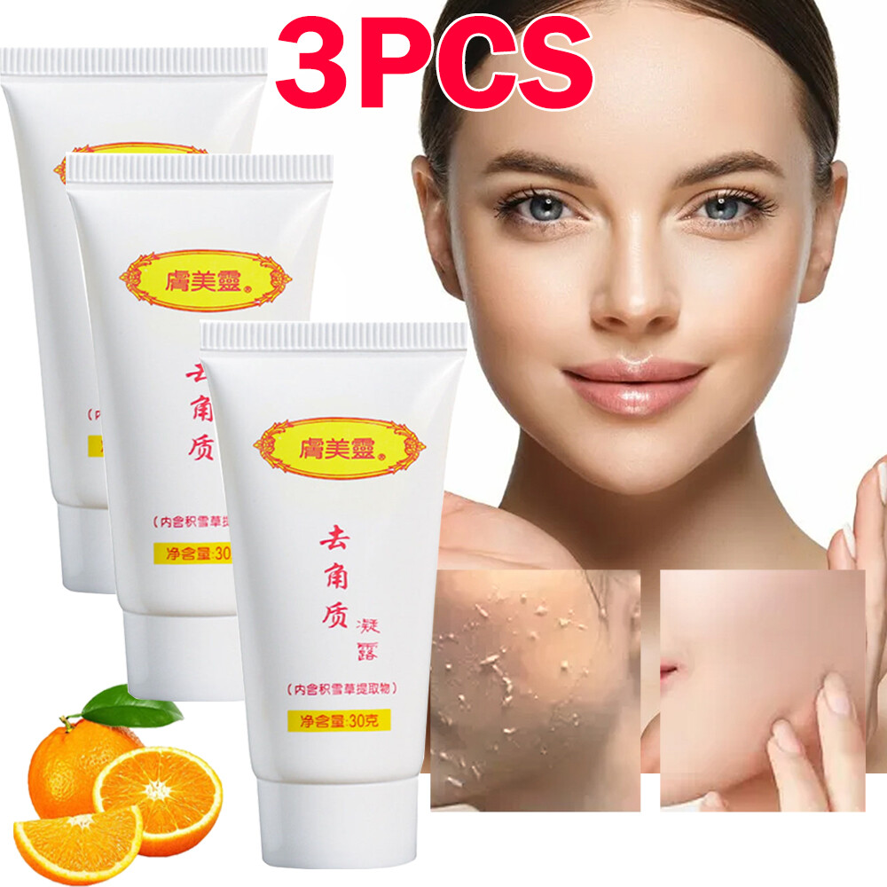 3PCS Peeling Facial Scrub Cream Gel Exfoliating Whitening Dead Skin Remover-HOT