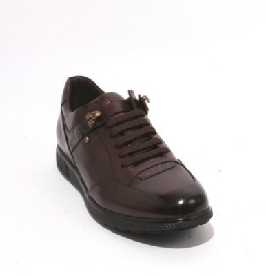 Roberto Serpentini 58009a Brown Leather Lace Fashion Sneakers Shoes 42 / US 9
