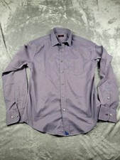 UNTUCKit Mens Symington Slim Fit performance Plaid Shirt in Blue Red sz Small