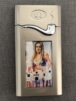 Gasfeuerzeug Carmen Electra Liu Xiang Relief Wiederaufladbar Sehr Guter Zustand Bronze