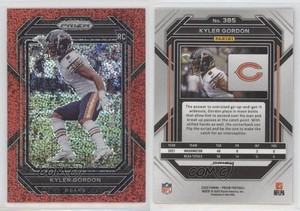 2022 Panini Prizm Rookies Red Sparkle Prizm Kyler Gordon #385 Rookie RC