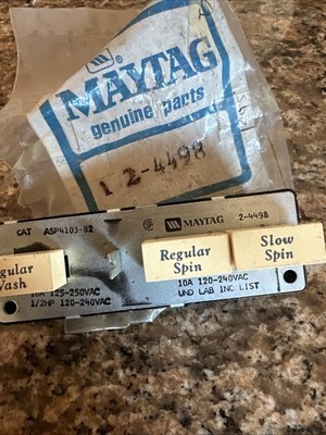 Maytag 2 4498 Speed Selector Switch one Button Missing
