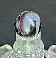 Vintage CAC Stripped Opaque Oxblood Snowglobe Marble, .65", Mint c2
