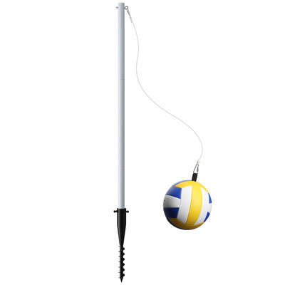 Tetherball Ball and Rope,Sturdy Adjustable Tetherball Pole Set Outside Ball G...