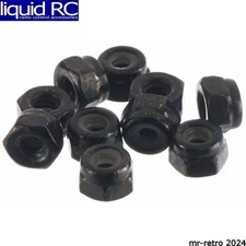 Axial Racing C1147 M2 Nylon Locking Hex Nut (Black) (10pcs)