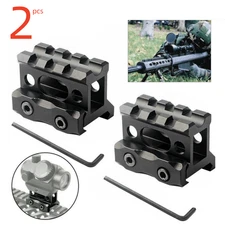 2PACK Hunting Scope Riser Mount Fit 20mm Picatinny Rail for Optics Red Dot Sight