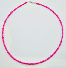 PINK SEED BEAD NECKLACE 18" N120