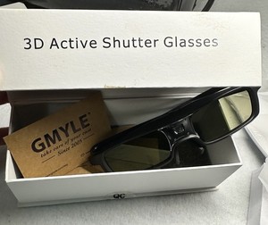 GMYLE 3D Active Shutter Glasses Black for DLP-Link 3D Projector and 3D TV