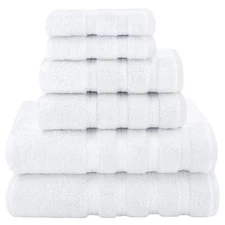 American Soft Linen Luxury 6 PC Towel Set - 2 Bath, 2 Hand, 2 Washcloths