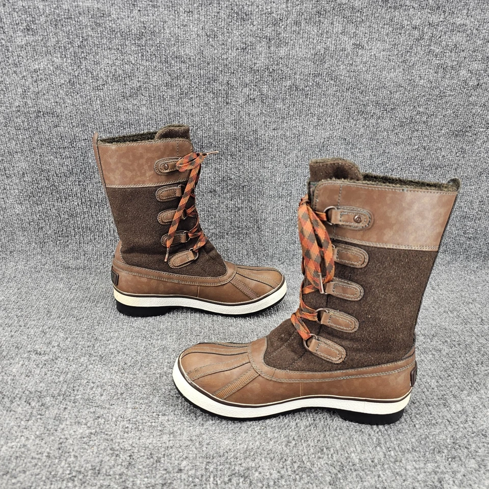 UGG Australia Baroness Womens Size 7 Brown Leather Waterproof Winter Boots - Image 3 of 4