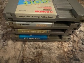 NES Game Lot Bandai Golf Jack Nicklaus Golf Fighting Golf Ice Hockey Tested