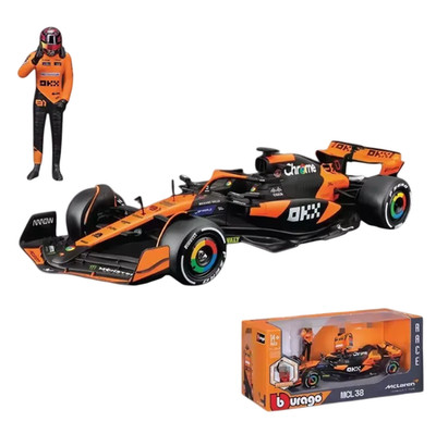Bburago 1:24 McLaren MCL38 F1 Diecast Model Car w #81 Piastri 28040