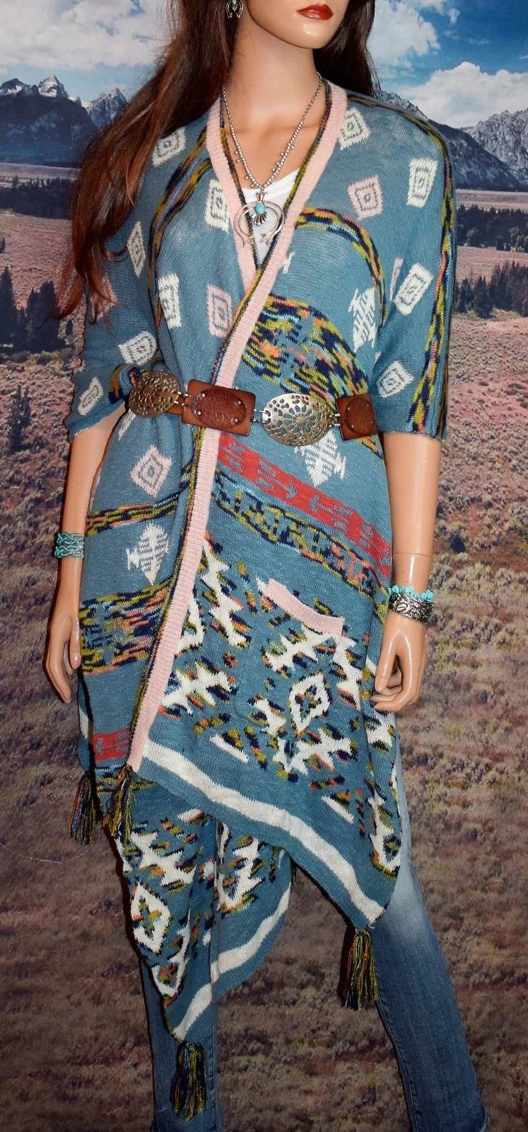 SUNDANCE CATALOG La Vida Ruana Poncho Medium Large
