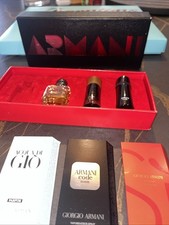 GIORGIO ARMANI MINIATURES PERFUME FRAGRANCE GIFT SET Plus Armani Extras