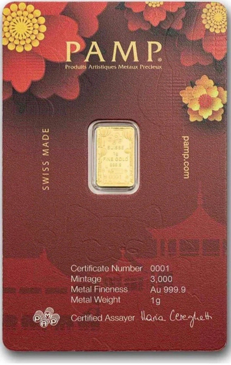 Pamp - GOOD LUCK CAT - 1 Gram 9999 Gold-ONLY 3000! IN HAND!-Feelin