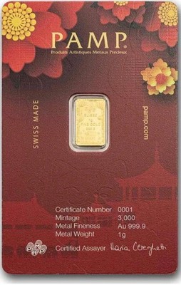 Pamp - GOOD LUCK CAT - 1 Gram 9999 Gold-ONLY 3000! IN HAND!-Feelin