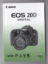 Canon EOS 20D Digital Camera Instruction Book / Manual / User Guide In English