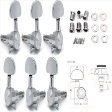 3R3L Guitar Locking Tuners 1:18 String Tuning Key Pegs Machine Heads Chrome