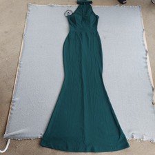 Windsor Dress Women XS Green Formal Gown Halter Neck Mermaid ID4082AP Prom Event