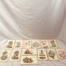 Vintage Lot 13 1960s Greeting Cards Embossed Glitter All Occasion Unused