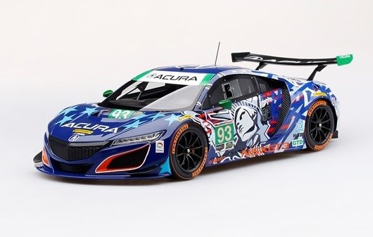 Acura NSX GT3 Top Speed miniature 1/18 de collection Michael Shank Racing IMSA 2017