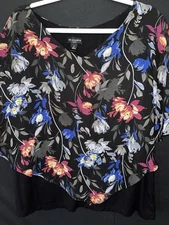 I.N. Studio Women’s Floral Blouse SZ 1 X
