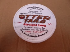 New Capt. Bruce's Otter Tails Orange Straight Long Fishing 8 Baits 5 1/8" & 3/4"