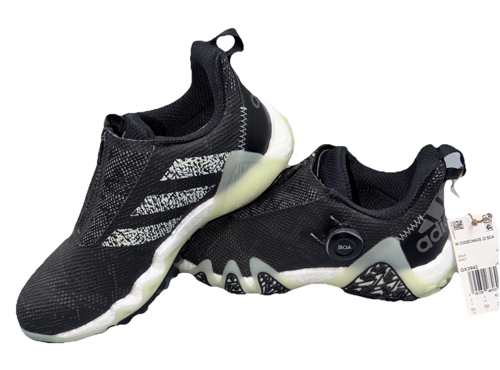 Adidas CODECHAOS 22 BOA Golf Shoes Black Women’s Sz 8.5-new
