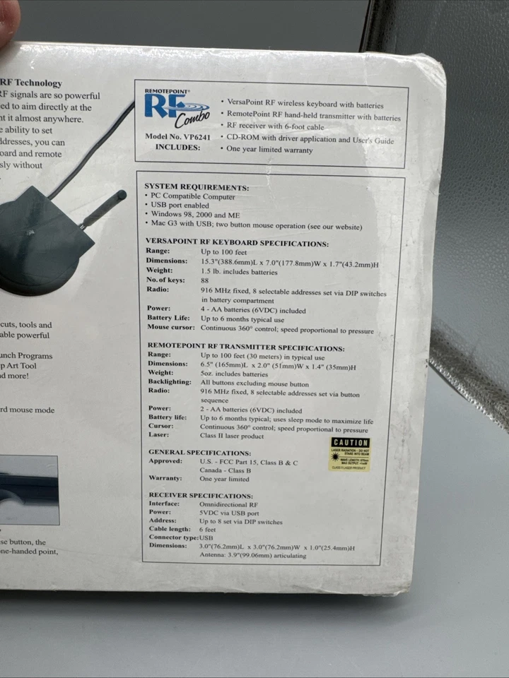 New Sealed Remotepoint RF Combo Keyboard and RF Remote Control VP6241 - Image 4 of 4