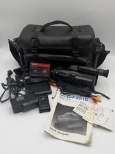 Sony CCD-FX510 Video8 Handycam Camcorder For Parts Repair Powers On Bundle Case